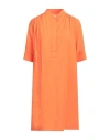 Ottod'ame Woman Mini Dress Orange Size 2 Cotton