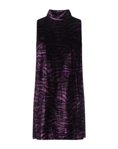 Ottod'ame Woman Mini Dress Purple Size 4 Viscose, Polyamide