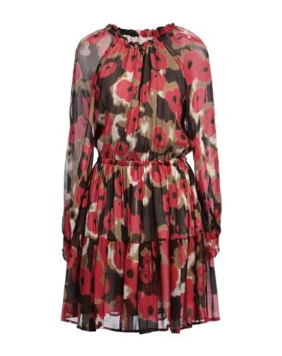 Ottod'ame Woman Mini Dress Red Size 6 Viscose