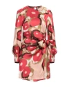 Ottod'ame Woman Mini Dress Red Size 8 Viscose In Red