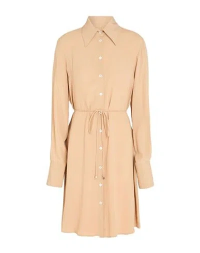 Ottod'ame Woman Mini Dress Sand Size 4 Acetate, Silk