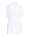 Ottod'ame Woman Mini Dress White Size 8 Linen In White