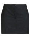 Ottod'ame Woman Mini Skirt Black Size 10 Polyester, Virgin Wool, Elastane
