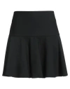 Ottod'ame Woman Mini Skirt Black Size 10 Polyester, Virgin Wool, Elastane