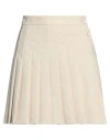 Ottod'ame Woman Mini Skirt Cream Size 4 Polyester In White