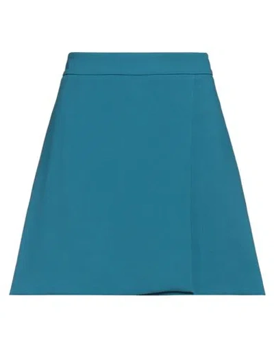 Ottod'ame Woman Mini Skirt Deep Teal Size 8 Polyester, Viscose, Elastane