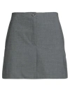 Ottod'ame Woman Mini Skirt Grey Size 6 Polyester, Virgin Wool, Elastane