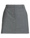 Ottod'ame Woman Mini Skirt Grey Size 8 Polyester, Virgin Wool, Elastane