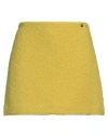 Ottod'ame Woman Mini Skirt Lime Green Size 4 Wool, Polyamide In Green