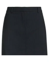 Ottod'ame Woman Mini Skirt Midnight Blue Size 8 Polyester, Virgin Wool, Elastane