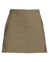 Ottod'ame Woman Mini Skirt Military Green Size 4 Polyester, Virgin Wool, Elastane