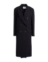 Ottod'ame Woman Overcoat & Trench Coat Black Size 10 Polyester, Viscose, Elastane