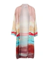 Ottod'ame Woman Overcoat & Trench Coat Brick Size 6 Viscose In Red