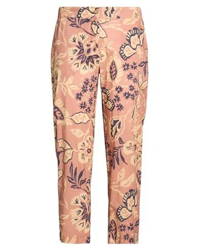 Ottod'ame Woman Pants Antique Rose Size 6 Cotton In Pink