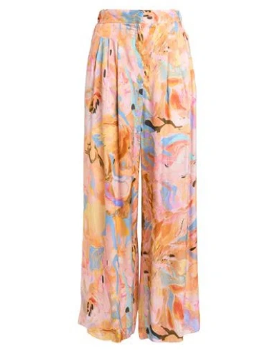 Ottod'ame Woman Pants Apricot Size 10 Viscose In Multi