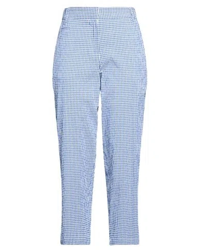 Ottod'ame Woman Pants Azure Size 4 Cotton, Elastane In Blue