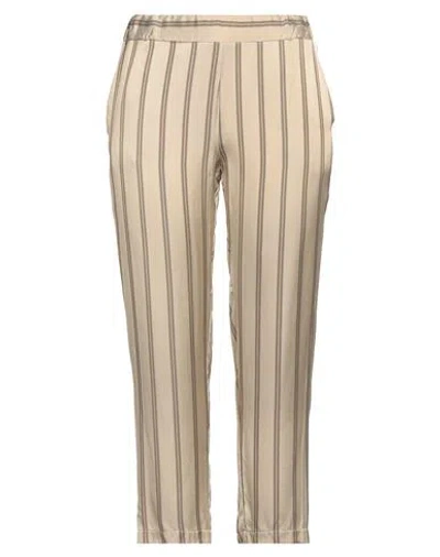 Ottod'ame Woman Pants Beige Size 10 Viscose In Brown