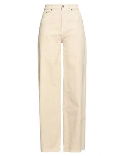 Ottod'ame Woman Pants Beige Size 32 Organic Cotton, Elastane