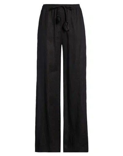 Ottod'ame Woman Pants Black Size 10 Linen