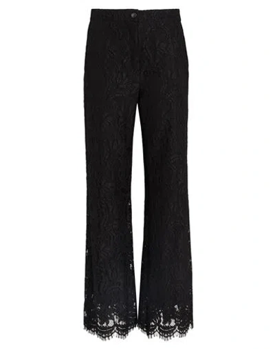 Ottod'ame Woman Pants Black Size 10 Nylon, Cotton, Viscose