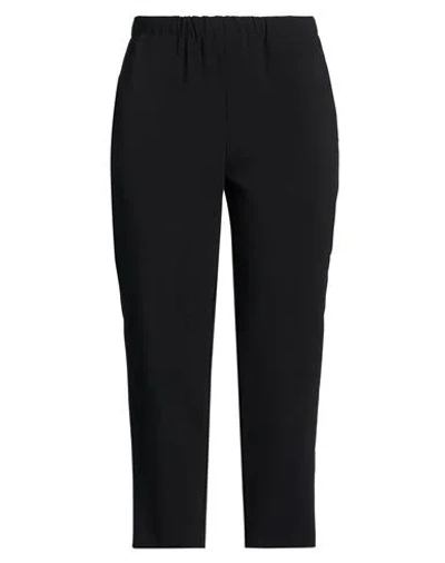 Ottod'ame Woman Pants Black Size 10 Polyester, Viscose, Elastane