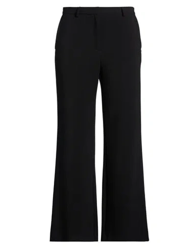 Ottod'ame Woman Pants Black Size 10 Polyester, Viscose, Elastane