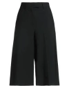 Ottod'ame Woman Pants Black Size 12 Polyester, Wool, Elastane