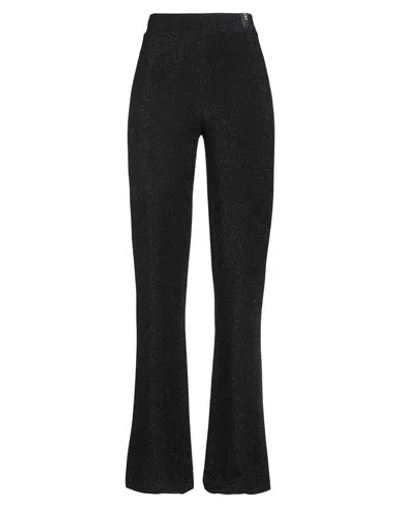 Ottod'ame Woman Pants Black Size 12 Viscose, Polyester, Nylon, Elastane