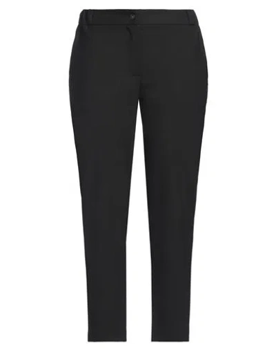 Ottod'ame Woman Pants Black Size 2 Polyester, Virgin Wool, Elastane