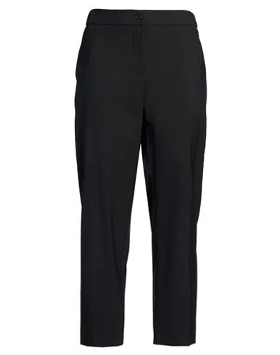 Ottod'ame Woman Pants Black Size 8 Polyester, Virgin Wool, Elastane