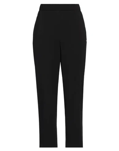 Ottod'ame Woman Pants Black Size 8 Polyester, Viscose, Elastane
