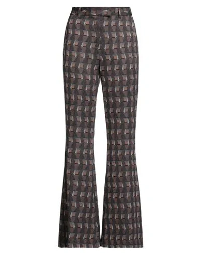 Ottod'ame Woman Pants Brown Size 10 Polyester, Polyamide, Viscose, Elastane