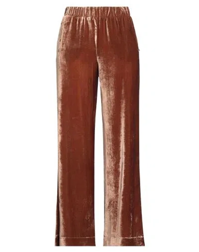 Ottod'ame Woman Pants Brown Size 2 Rayon, Polyamide