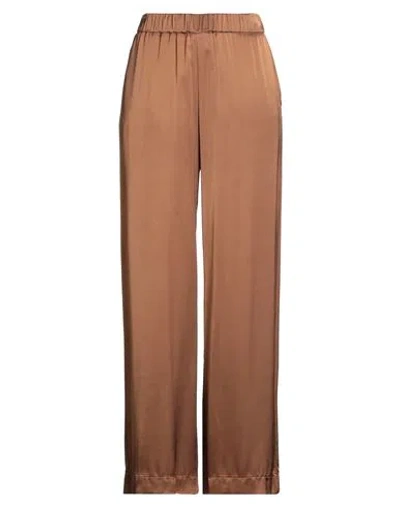 Ottod'ame Woman Pants Brown Size 8 Viscose