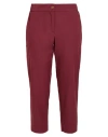 Ottod'ame Woman Pants Burgundy Size 10 Cotton In Red