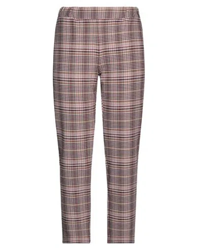 Ottod'ame Woman Pants Burgundy Size 10 Cotton, Polyester, Elastane In Red