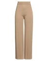 Ottod'ame Woman Pants Camel Size 10 Virgin Wool, Acrylic