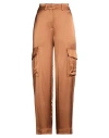 Ottod'ame Woman Pants Camel Size 10 Viscose In Brown
