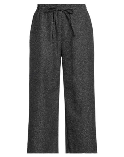 Ottod'ame Woman Pants Charcoal Size 10 Wool, Polyester, Cotton In Grey