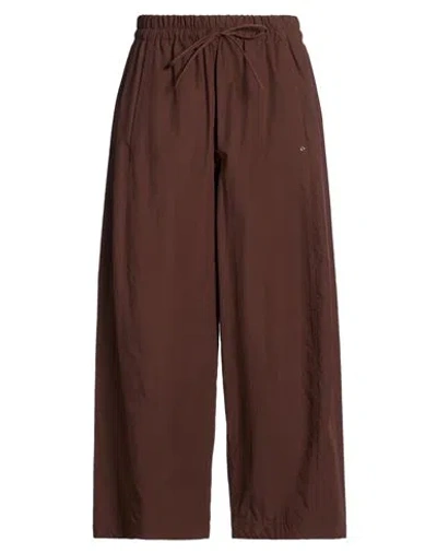 Ottod'ame Woman Pants Chocolate Brown Size 8 Cotton