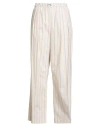Ottod'ame Woman Pants Cream Size 10 Cotton, Polyamide, Elastane In Neutral