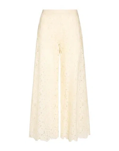 Ottod'ame Woman Pants Cream Size 2 Cotton In Neutral