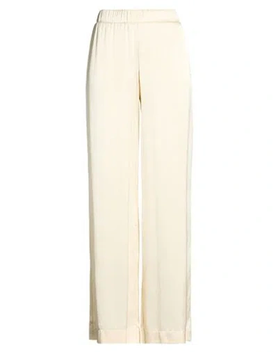 Ottod'ame Woman Pants Cream Size 4 Viscose In White