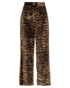 Ottod'ame Woman Pants Dark Brown Size 4 Viscose, Polyamide In Brown