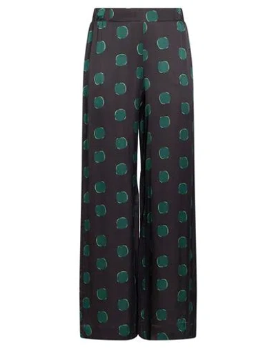 Ottod'ame Woman Pants Dark Green Size 4 Viscose In Black
