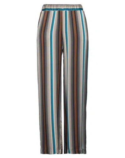 Ottod'ame Woman Pants Deep Jade Size 8 Viscose In Metallic