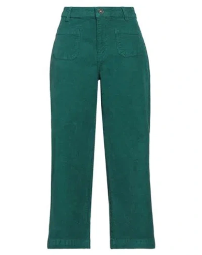 Ottod'ame Woman Pants Deep Teal Size 30 Cotton, Elastane In Green