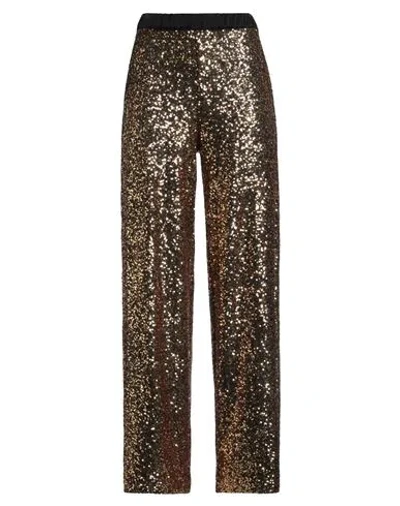 Ottod'ame Woman Pants Gold Size 12 Polyester