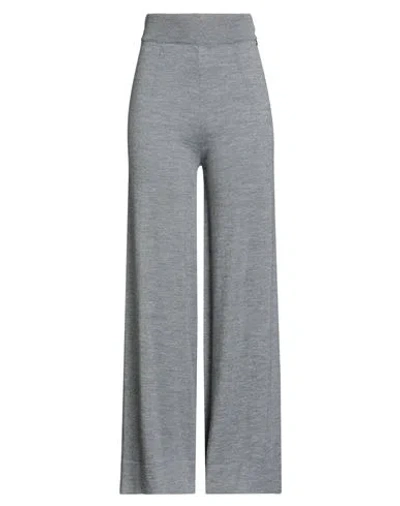 Ottod'ame Woman Pants Grey Size 10 Virgin Wool, Acrylic In Gray