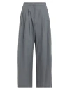 Ottod'ame Woman Pants Grey Size 10 Cotton In Grey